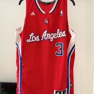 Adidas NBA Embroidered Paul Red & White Basketball Jersey